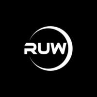 RUW brev logotyp design, inspiration för en unik identitet. modern elegans och kreativ design. vattenmärke din Framgång med de slående detta logotyp. vektor