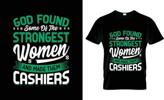 Gott gefunden etwas von das am stärksten Frauen bunt Grafik T-Shirt, T-Shirt drucken Attrappe, Lehrmodell, Simulation vektor
