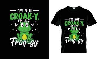 Ich bin nicht heiser Ich bin gerade Frosch gy bunt Grafik T-Shirt, T-Shirt drucken Attrappe, Lehrmodell, Simulation vektor