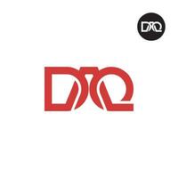 Brief daq Monogramm Logo Design vektor
