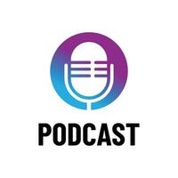 podcast studio logotyp design begrepp vektor