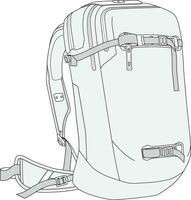 Wandern Rucksack Design Vektor Mode Illustration