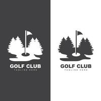 golf team sport logotyp design turnering illustration symbol mall vektor