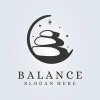 Balance Stein balancieren Logo Symbol Symbol Hintergrund Vektor Illustration Design