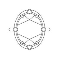 Schmuck Ring Gliederung Symbol Illustration auf Weiß Hintergrund vektor