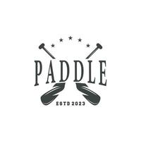 Paddel Logo, Boot Paddel Design Vektor Illustration Symbol einfach Design