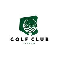 Golf Logo, Ball Spiel Sport Verein Mannschaft Golf, Spiel Turnier Design, Symbol Vorlage Illustration vektor