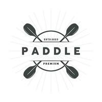 Paddel Logo, Boot Paddel Design Vektor Illustration Symbol einfach Design