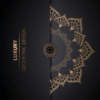 luxuriöses arabisches goldenes Mandala-Hintergrunddesign vektor