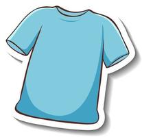 eine Aufklebervorlage mit einem blauen T-Shirt isoliert vektor
