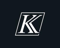 alfabet brev 'kk' logotyp design illustration mall vektor