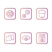 Satz von Vector SEO Search Engine Optimization Icons