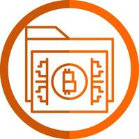 Bitcoin Lager Vektor Symbol Design
