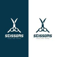 Schere Logo, Schneiden Werkzeuge Vektor, Friseur Rasierer Schere einfach Design, Illustration Vorlage Symbol vektor