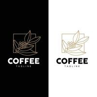 kaffe logotyp design, kaffe träd dryck vektor, mall symbol illustration vektor