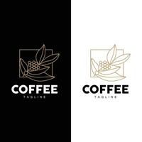 Kaffee Logo Design, Kaffee Baum trinken Vektor, Vorlage Symbol Illustration vektor