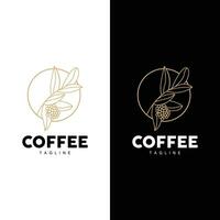 Kaffee Logo Design, Kaffee Baum trinken Vektor, Vorlage Symbol Illustration vektor