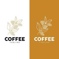 Kaffee Logo Design, Kaffee Baum trinken Vektor, Vorlage Symbol Illustration vektor