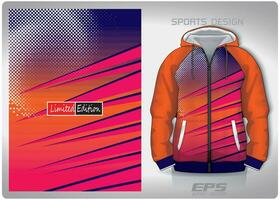 vektor sporter skjorta bakgrund image.orange rosa hastighet mönster design, illustration, textil- bakgrund för sporter lång ärm luvtröja, jersey luvtröja