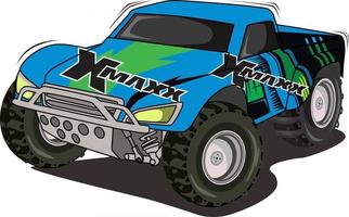 race monster truck handritning vektor