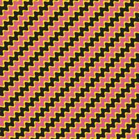 enkel abstrakt baby rosa och svart Färg vågig digonal linje zig zag mönster på gul bakgrund vektor