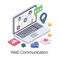 webbkommunikationsnätverk vektor
