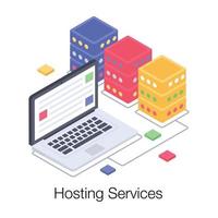 Server-Hosting-Dienst vektor