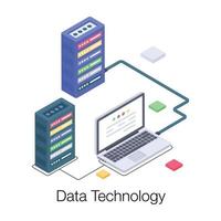 koncept för databasteknik vektor