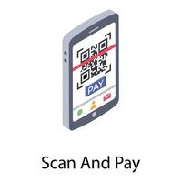 scannen und bezahlen vektor