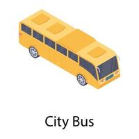 stadsbusskoncept vektor