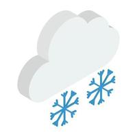 Schneefall Wetterkonzepte vektor