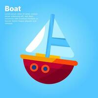 nautisch Boot Vektor Illustration Design, Illustration von ein Boot