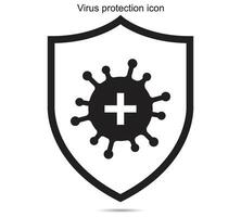 Virus Schutz Symbol, Vektor Illustration