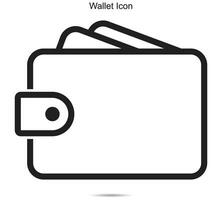 plånbok ikon, vektor illustration
