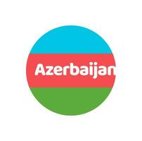 azerbaijan Land namn vektor text med nationell flagga Färg.
