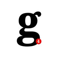g4 varumärke namn första brev ikon. vektor