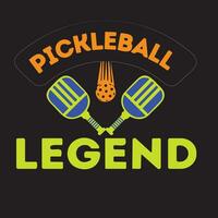 Pickleball T-Shirt Design , verrückt Pickleball Dame, Pickleball Legende vektor