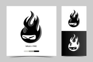 ninja brand logotyp design mall vektor illustration