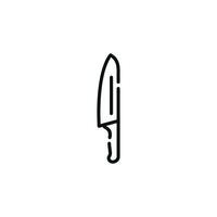 kök kniv linje ikon isolerat på vit bakgrund vektor