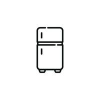 Kühlschrank Linie Symbol isoliert auf Weiß Hintergrund vektor