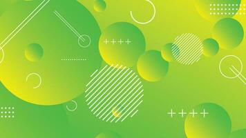 Grün und Gelb abstrakt Kreis Gradient modern Grafik Hintergrund vektor