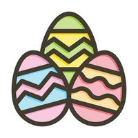 Ostern Vektor dick Linie gefüllt Farben Symbol zum persönlich und kommerziell verwenden.