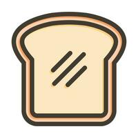 Toast Vektor dick Linie gefüllt Farben Symbol zum persönlich und kommerziell verwenden.