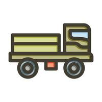 lastbil vektor tjock linje fylld färger ikon för personlig och kommersiell använda sig av.