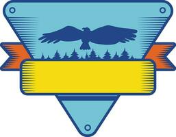 årgång mode stil flygande Örn emblem logotyp vektor