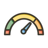 prestanda vektor tjock linje fylld färger ikon för personlig och kommersiell använda sig av.