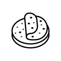 Tortilla Symbol Vektor Design Vorlage im Weiß Hintergrund