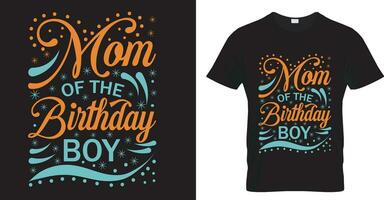 Typografie T-Shirt Design. Mama von das Geburtstag Junge vektor