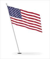 bearbeitbares Vektorbild der amerikanischen Flagge vektor