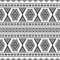 aztec och navajo stam- bakgrund vektor. sömlös inföding etnisk mönster. geometrisk stil design för skriva ut tyg och Kläder. svart och vit Färg. vektor